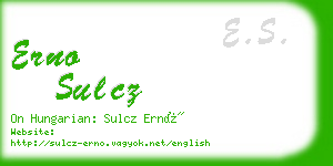 erno sulcz business card
